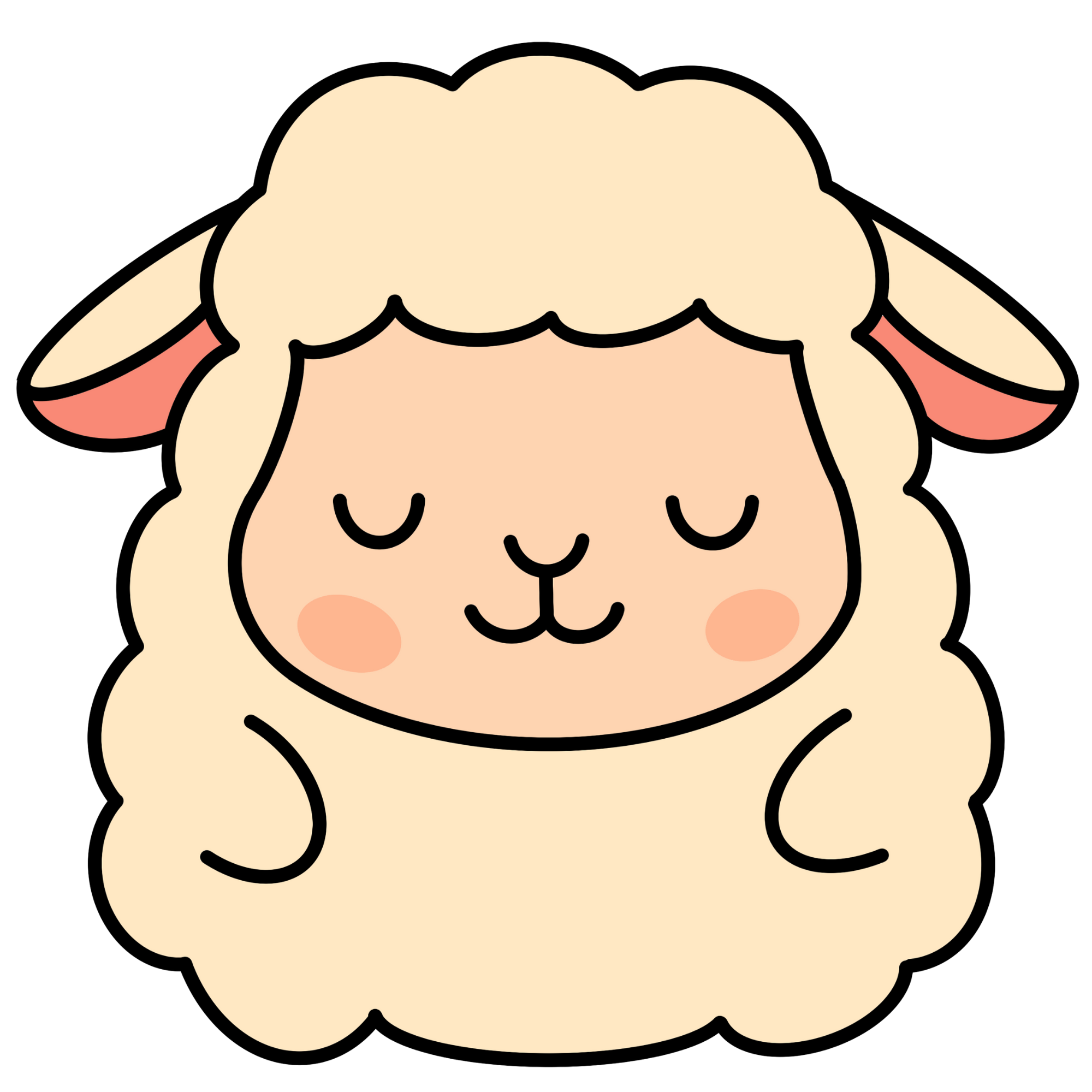 Sleepy Lamb Kawaii Plushie Cross-Stitch Pattern
